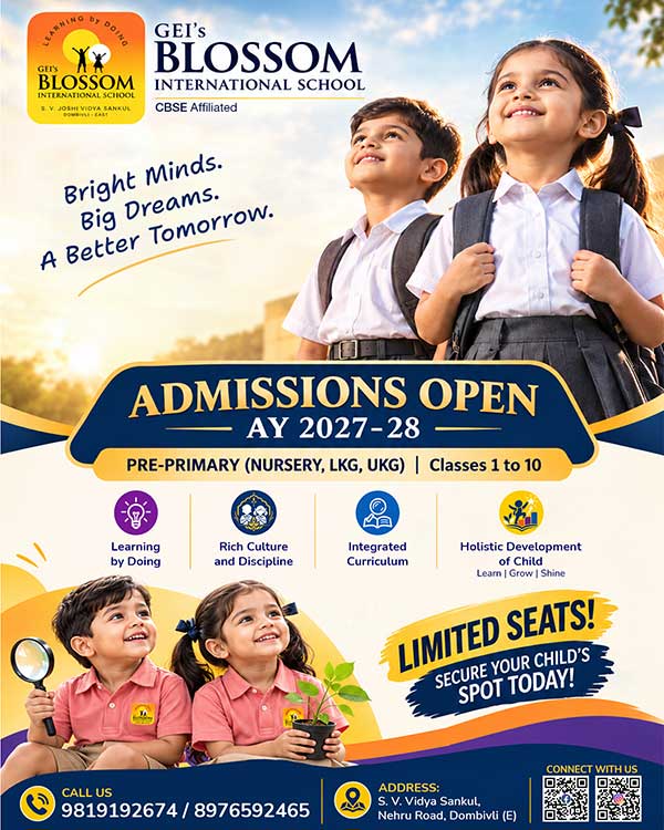 GEI's Blossom International School Academic year 2023- 24 10th std result