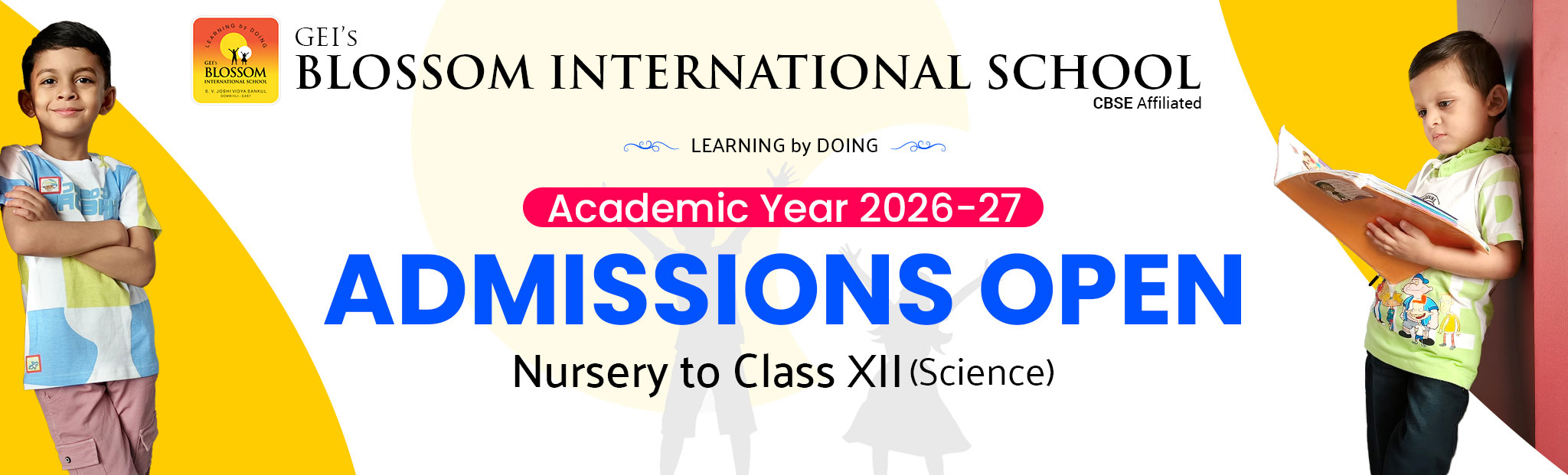 GEI's Blossom International School Open Admission academic year 2026-27 Nursery to xii science